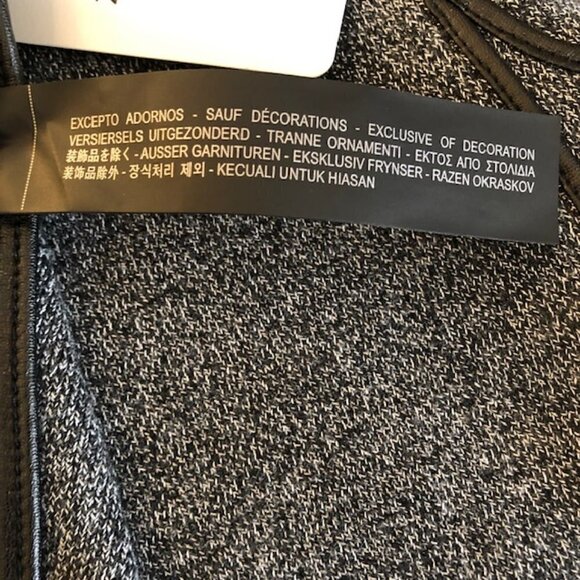 Zara Womens Gray Dress with Faux Leather Piping Detail Small - Picture 12 of 12